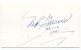 Ned Garver Signed 3x5 Index Card Autographed MLB Baseball St. Louis Browns