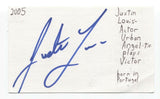 Louis Ferreira Signed 3x5 Index Card Autographed Justin Louis Stargate Saw Actor