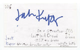 Jack Kuper Signed 3x5 Index Card Autographed Signature Director Writer