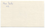 Steve Renko Signed 3x5 Index Card Autographed MLB Baseball Montreal Expos