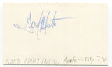 Gord Martineau Signed 3x5 Index Card Autographed Signature Canadian Journalist