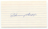 Johnny Hopp Signed 3x5 Index Card Baseball Autographed Signature Yankees