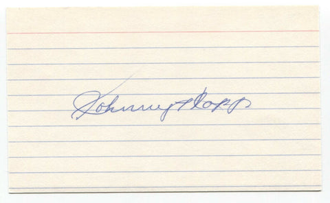 Johnny Hopp Signed 3x5 Index Card Baseball Autographed Signature Yankees