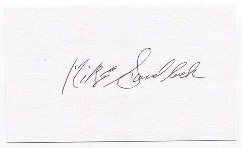 Mike Sandlock Signed 3x5 Index Card Autographed MLB Baseball Brooklyn Dodgers