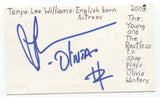 Tonya Lee Williams Signed 3x5 Index Card Autograph Signature Actress