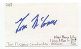 Tom McCamus Signed 3x5 Index Card Autographed Signature Actor