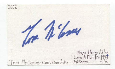 Tom McCamus Signed 3x5 Index Card Autographed Signature Actor