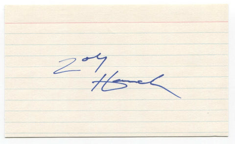 Toby Harrah Signed 3x5 Index Card Baseball Autographed Signature Texas Rangers