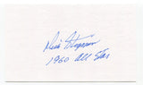Dick Stigman Signed 3x5 Index Card Autographed Baseball Cleveland Indians