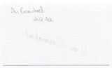 Dan Carmichael Signed 3x5 Index Card Autographed WWII Fighter Pilot Double Ace