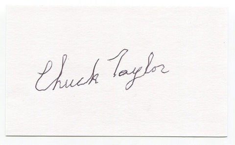 Chuck Taylor Signed 3x5 Index Card Autograph Baseball MLB St. Louis Cardinals