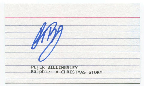 Peter Billingsley Signed 3x5 Index Card Autographed Ralphie A Christmas Story