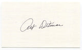 Art Ditmar Signed 3x5 Index Card Autographed Baseball New York Yankees