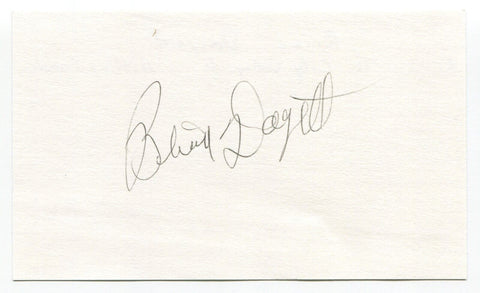 Brian Dayett Signed 3x5 Index Card Autographed Baseball MLB 1987 Chicago Cubs