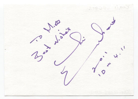 Chris Eubank Signed Page Autographed Signature Inscribed "To Mike" Boxer