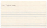 Len Matarazzo Signed 3x5 Index Card Baseball Autographed  Philadelphia Athletics