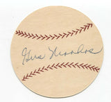 Gus Niarhos Signed Paper Baseball Autographed Signature Philadelphia Phillies