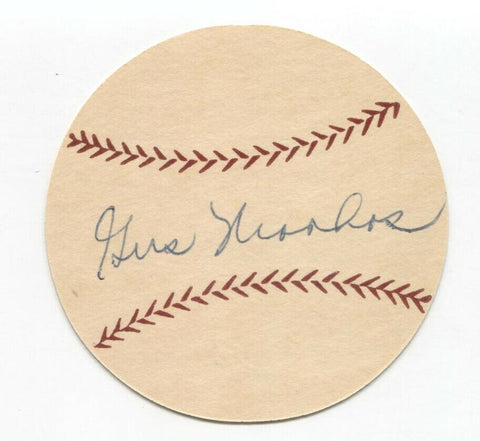 Gus Niarhos Signed Paper Baseball Autographed Signature Philadelphia Phillies