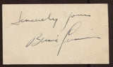 Bernie Cummins  Signed Card (d. 1986)  Autographed Authentic Signature