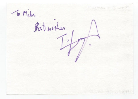 Tony Jayawardena Signed Page Autographed Signature Inscribed "To Mike" 