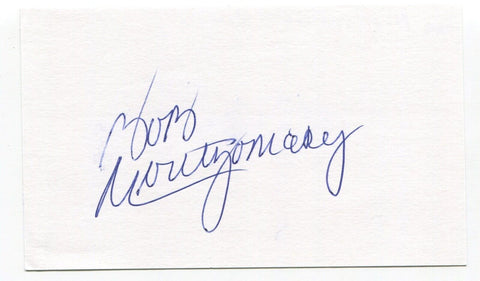 Bob Montgomery Signed 3x5 Index Card Autographed MLB Baseball Boston Red Sox