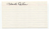 Claude Osteen Signed 3x5 Index Card Baseball Autographed Signature