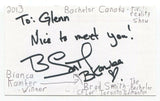 Bianca Kamber Signed 3x5 Index Card Autographed Canada Bachelor Winner