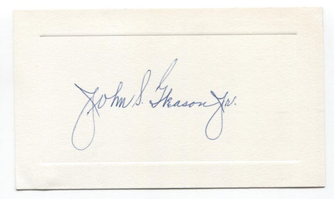 John S. Gleason Jr. Signed Card Autographed Signature Banker