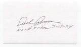 Dick Bosman Signed 3x5 Index Card Autographed Baseball Texas Rangers No Hitter