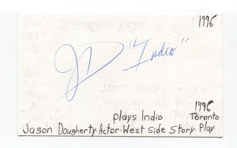 Jason Dougherty Signed 3x5 Index Card Autographed Actor West Side Story