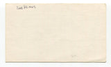Bob Klaus Signed 3x5 Index Card Autograph MLB Baseball Roger Harris Collection