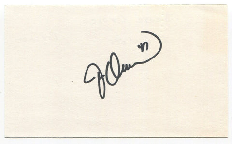 Jesse Ororco Signed 3x5 Index Card Autographed MLB Baseball 1986 New York Mets