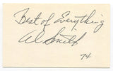 Al Smith Signed 3x5 Index Card Autographed MLB Baseball Cleveland Indians