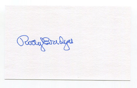 Rocky Bridges Signed 3x5 Index Card Autographed Baseball 1951 Brooklyn Dodgers