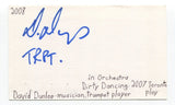 Dave Dunlop Signed 3x5 Index Card Autographed Actor Musician Guitarist