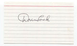 Don Lock Signed 3x5 Index Card Baseball Autographed Signature