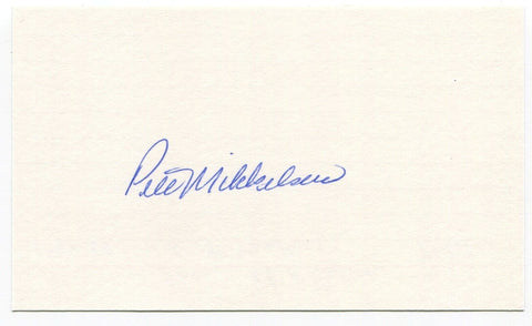 Pete Mikkelsen Signed 3x5 Index Card Autographed MLB Baseball New York Yankees