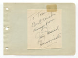 Jerry Murad Signed Album Page Cut Autographed Musician The Harmonicats
