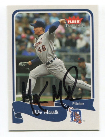 2004 Fleer Mike Maroth Signed Card Baseball Autographed AUTO #88