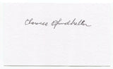 Clarence Pfundheller Signed 3x5 Index Card Autographed WWII Pearl Harbor
