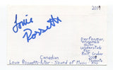 Louie Rossetti Signed 3x5 Index Card Autographed Actor The Sound Of Music