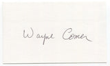 Wayne Comer Signed 3x5 Index Card Autographed Seattle Pilots World Series