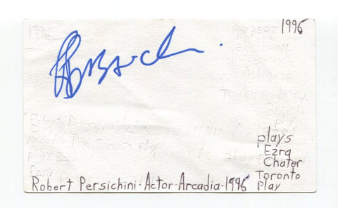 Robert Persichini Signed 3x5 Index Card Autographed Actor The Tempest Degrassi