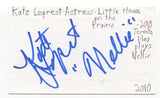 Kate Loprest Signed 3x5 Index Card Autograph Actress Boardwalk Empire