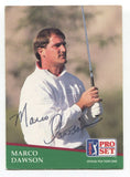 1991 Pro Set PGA Tour Golf Marco Dawson Signed Card Autographed #118