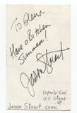 Jason Stuart Signed 3x5 Index Card Autographed Signature Comedian Comic Actor