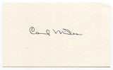 Carl Miles Signed 3x5 Index Card Baseball Autographed Philadelphia Athletics 