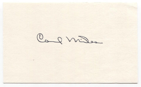 Carl Miles Signed 3x5 Index Card Baseball Autographed Philadelphia Athletics 