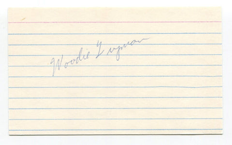 Woodie Fryman Signed Index Card Autographed Baseball MLB '66 Pittsburgh Pirates