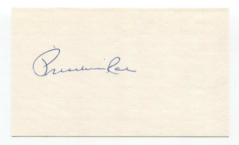 Preacher Roe Signed 3x5 Index Card Baseball Autographed Signature